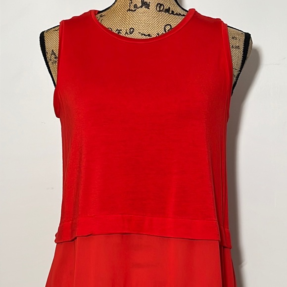 MICHAEL MICHAEL KORS || Sleeveless Orange Mix Blend Top. Sz. M - Picture 2 of 11